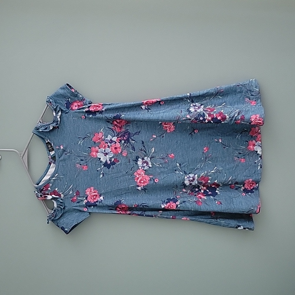 Pink Violet brand floral dress, size 10/12